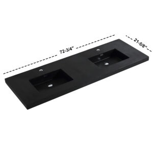 Dowell Topmount Bathroom Resin Basin 000 7322BP-BL