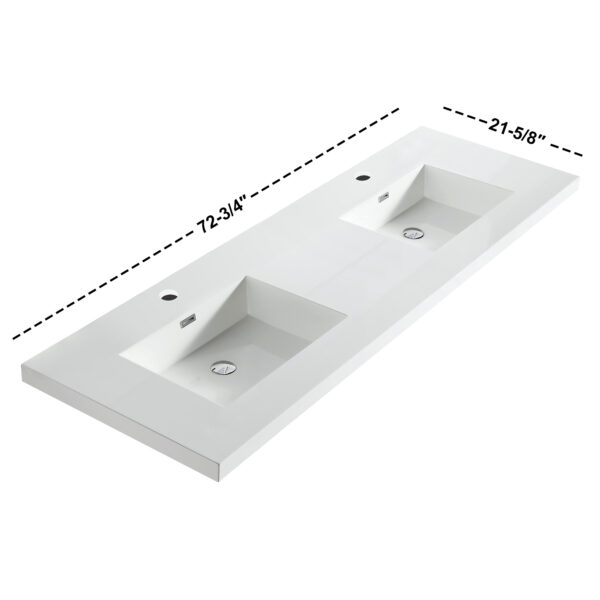 Dowell Topmount Bathroom Resin Basin 000 7322BP