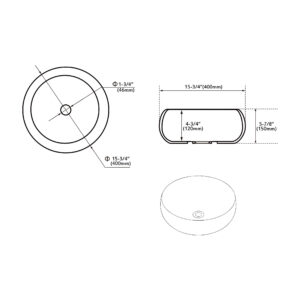 Dowell Bathroom Vessel Sink 000 1515 21