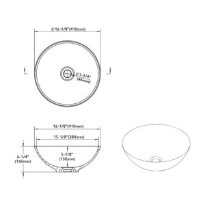 Dowell Bathroom Vessel Sink 000 1616 10