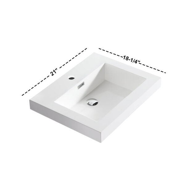 Dowell Topmount Bathroom Resin Basin 000 2118BP