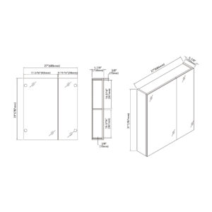 Dowell Wooden Mirror Medicine Cabinet – 000 2731 01M