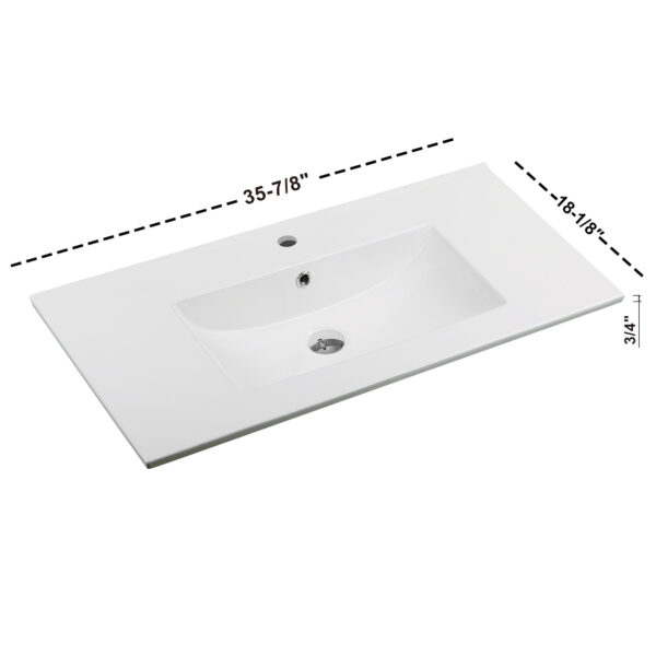 Dowell Topmount Bathroom Ceramic Basin 000 3618B