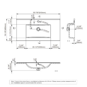 Dowell Topmount Bathroom Ceramic Basin 000 3618B