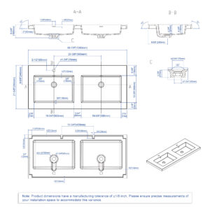 Dowell Topmount Bathroom Resin Basin 000 4922BP