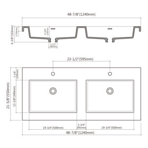 Dowell Topmount Bathroom Resin Basin 000 4922BP-MG