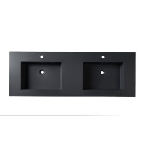 Dowell Topmount Bathroom Black Resin Basin 000 6122BP-BL