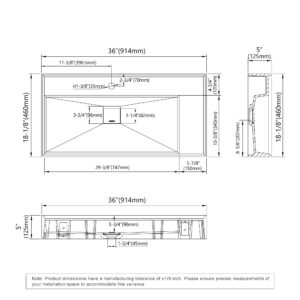 Dowell Wall Mounted Bathroom Sink 070 3618