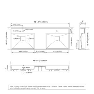 Dowell Wall Mounted Bathroom Sink 070 4818 – ADA