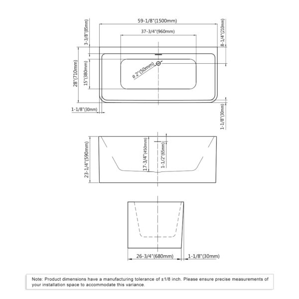 Dowell Freestanding bathtubs-073 5928 01