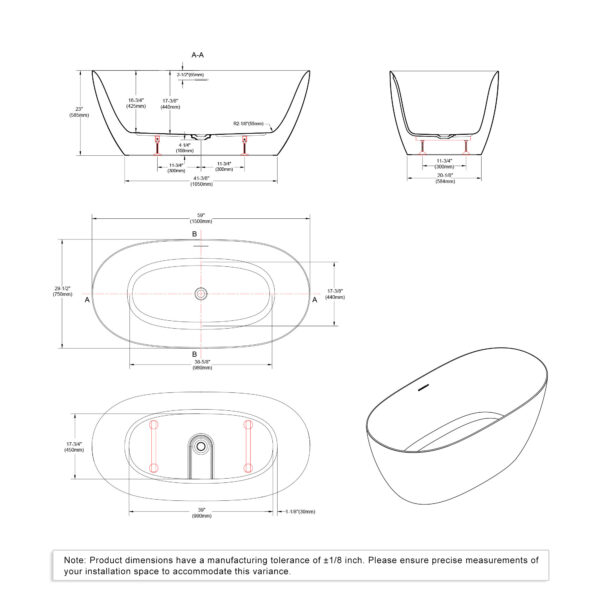 Dowell Freestanding bathtubs-080 5930 21