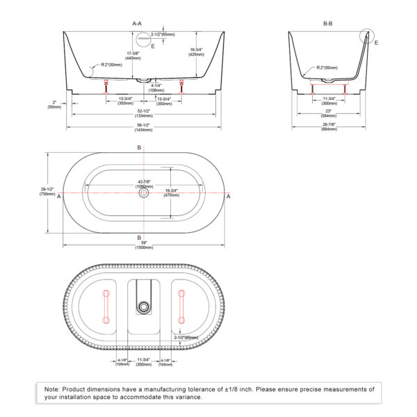 Dowell Freestanding bathtubs-081 5930 02