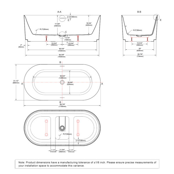 Dowell Freestanding bathtubs-081 6731 01