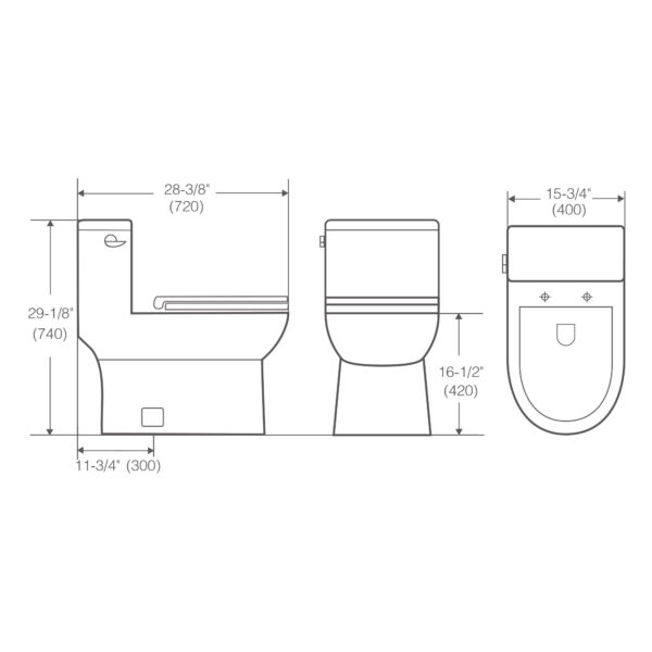 Dowell Siphonic One Piece Toilet – 090 2816 01