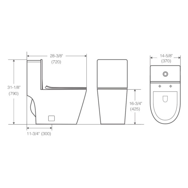 Dowell Siphonic One Piece Toilet – 091 2816 01