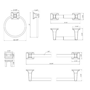 Dowell 4-Piece Bathroom Accessory Kit-1005 41