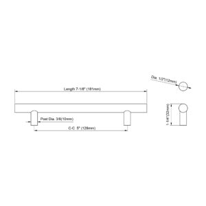 Dowell Aluminium Handle 3001 128