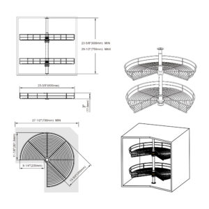 Dowell Base Corner Lazy Susan – 4001 270 24