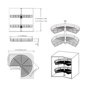 Dowell Base Corner Lazy Susan – 4001 270 32