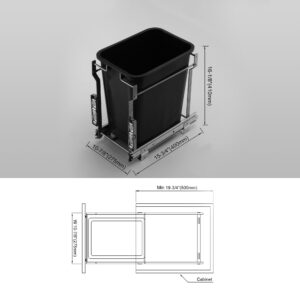 Dowell Pullout Waste Basket for B15-4002 0115