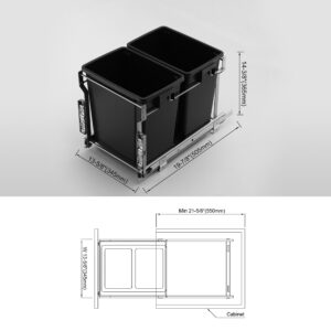 Dowell Pullout Waste Basket for B18-4002 0218