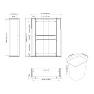 Dowell Pullout Waste Basket for B21-4006 0221