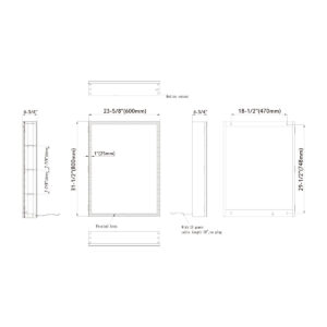 Dowell LED aluminum medicine cabinet with Induction switch 5003 2431 ML