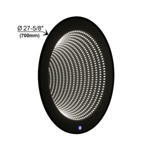 Dowell Round Tunnel Look LED Mirror 5006 027 10ML