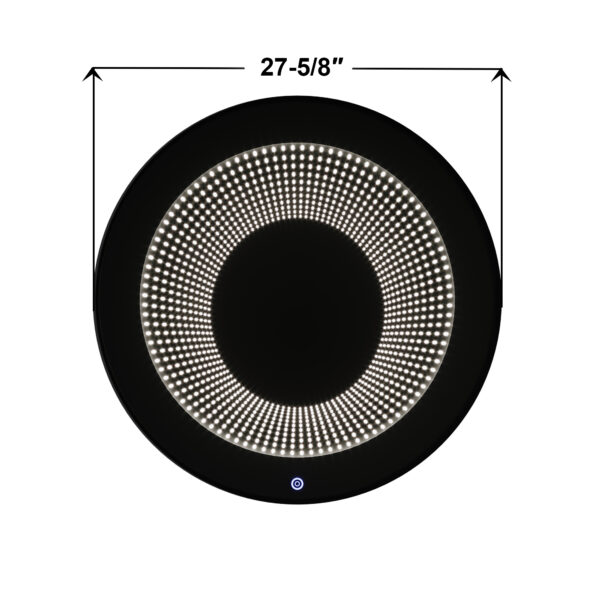 Dowell Round Tunnel Look LED Mirror 5006 027 10ML