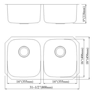 Dowell Undermount Kitchen Sinks Undermount Series 6001 3218