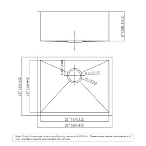 Dowell Undermount Kitchen Sinks Handcrafted Series-6002 2318C