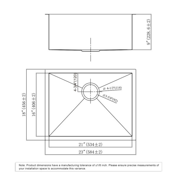 Dowell Undermount Kitchen Sinks Handcrafted Series-6002 2318C