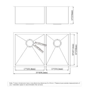 Dowell Undermount Kitchen Sinks Handcrafted Series-6002 3320