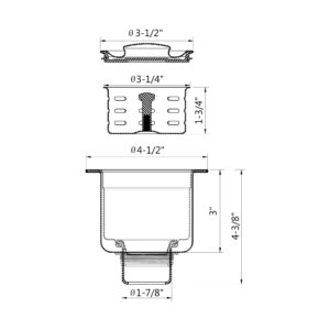 Dowell Sinks Accessories All Stainless Steel Strainer-6011 02