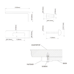 Dowell Clips and Screws for Counter top – 6011 10