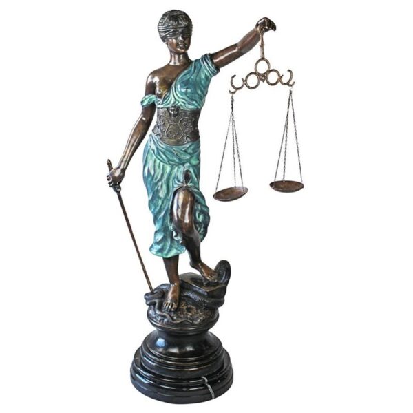 Design Toscano AA5075 35 Inch Giant Themis Blind Justice Statue - Bronze