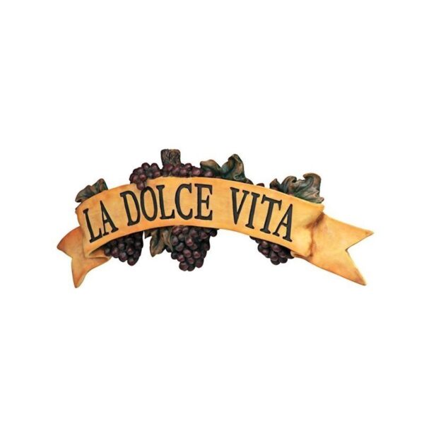 Design Toscano AH231113 22 Inch La Dolce Vita Plaque