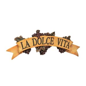 Design Toscano AH231113 22 Inch La Dolce Vita Plaque