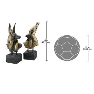 Design Toscano AH9262223 7 1/2 Inch Set of Horus and Anubis Busts