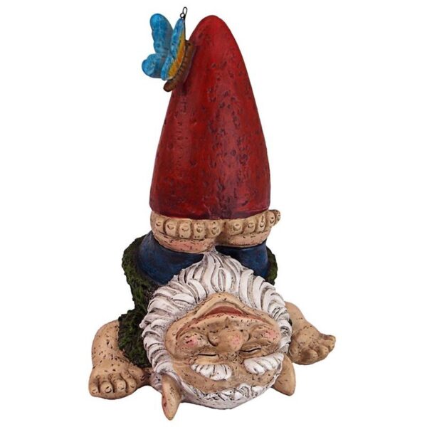 Design Toscano AL18617 8 Inch Topsy Turvy Theo Garden Gnome Statue