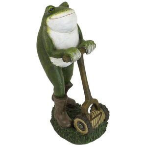 Design Toscano AL18624 5 Inch Moses the Toad Lawn Mower Frog