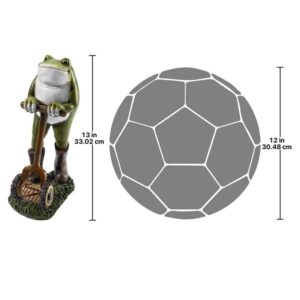 Design Toscano AL18624 5 Inch Moses the Toad Lawn Mower Frog