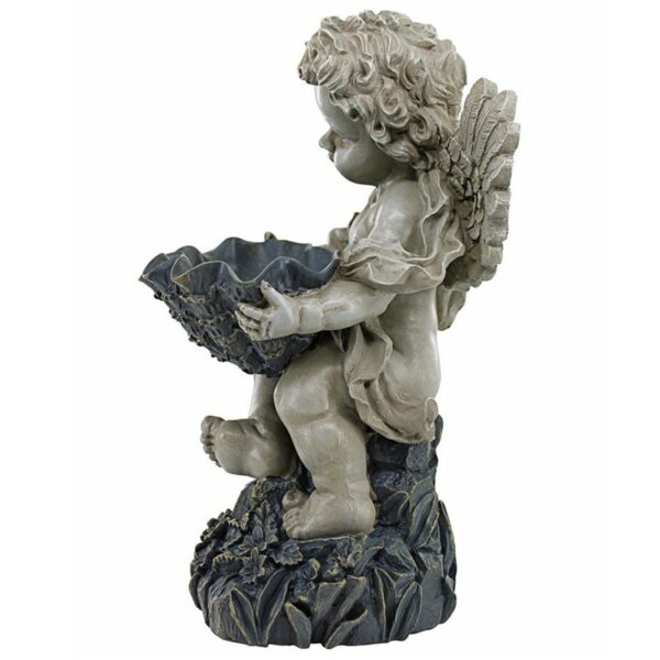 Design Toscano AL20511 9 Inch Sitting Cherub With Shell Statue