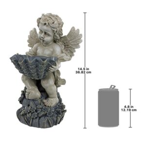 Design Toscano AL20511 9 Inch Sitting Cherub With Shell Statue