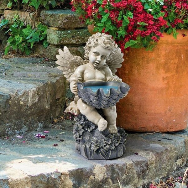 Design Toscano AL20511 9 Inch Sitting Cherub With Shell Statue