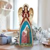 Design Toscano AL20523 7 1/2 Inch Christmas Angel Figurine with Holy Family