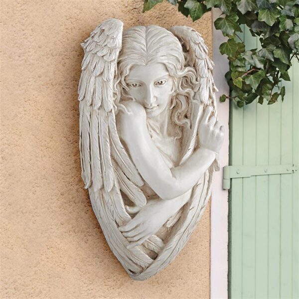 Design Toscano AL37249 13 Inch Tristan the Timid Angel Plaque