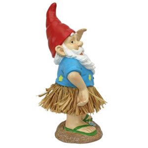 Design Toscano AL60159 6 1/2 Inch Hawaiian Hank Grass Skirt Gnome Statue