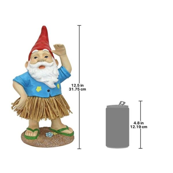 Design Toscano AL60159 6 1/2 Inch Hawaiian Hank Grass Skirt Gnome Statue