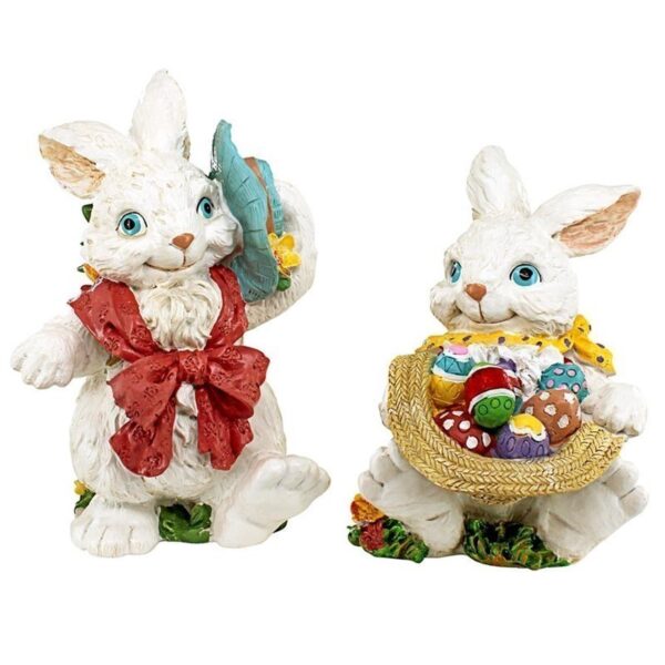 Design Toscano AL920507 6 Inch Constance and Mortimer Easter Bunnies